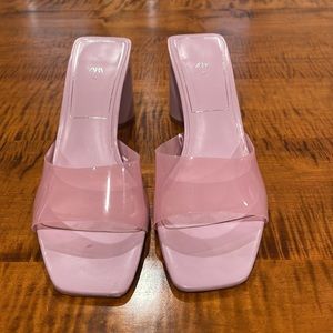Zara lilac colored sandals.